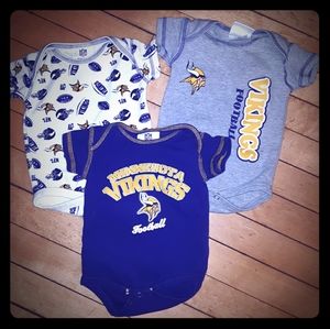 0/3 month Vikings Onesies